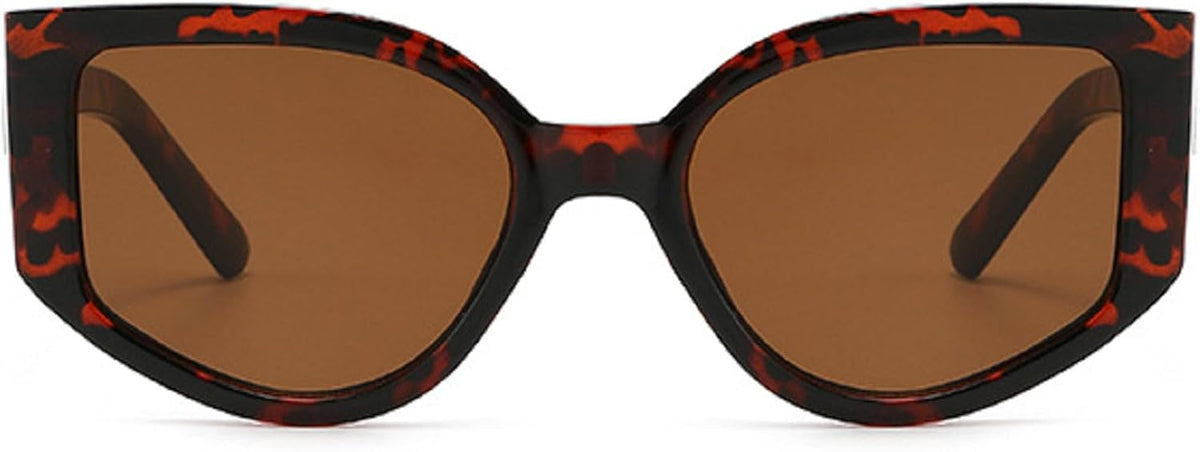 Retro Cat Eye Sunglasses for Women Oversized Sun Glasses Trendy with UV Protection Shades