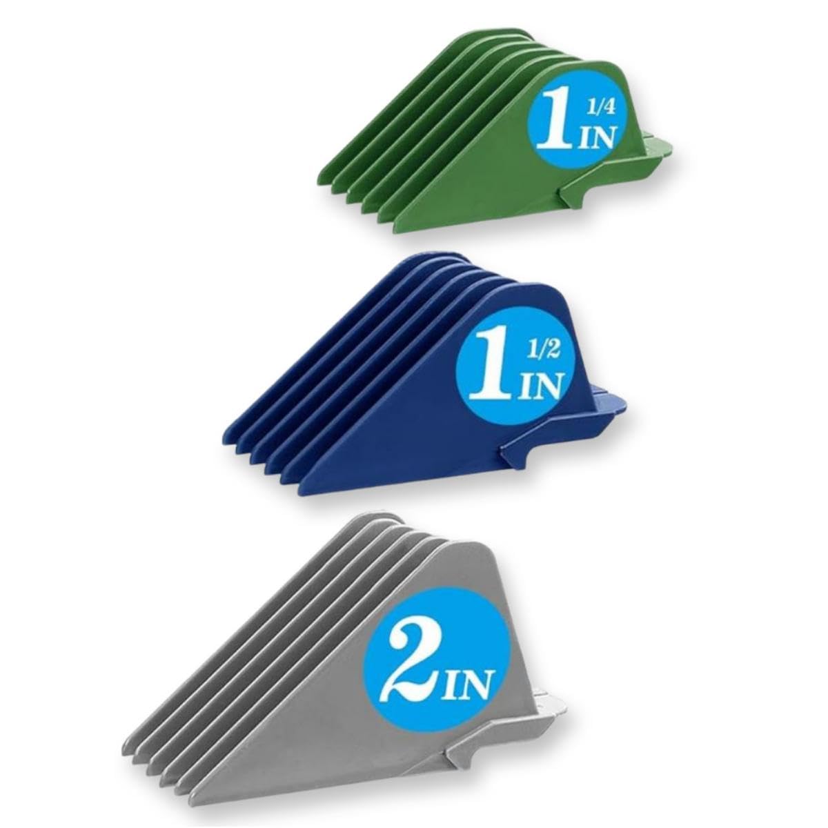 Professional Hair Clipper Combs Guides Set - 1/16 to 1 Size Range, Black Replacement Guards，COMPATIBLE WITH WAHL Most Clippers/Trimmers (8 Pieces)