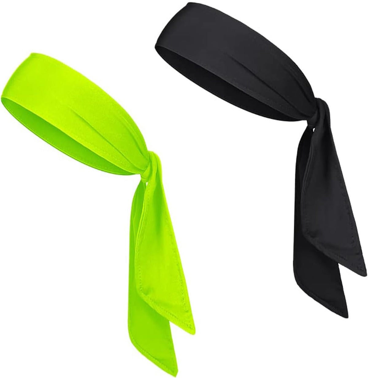 Head Ties Headband for Men & Women (2 Pack) Sport Headbands Adjustable Hair Band Scarf Wrap Bandana for Tennis Basketball Soccer Running Workout Yoga Gym Cycling Fitness Under Helmet Liner Headwear