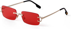 Sunglasses Uv400 Protection | Frameless Gradient Black Small Lens | Women Men for Outdoor Sports & Driving