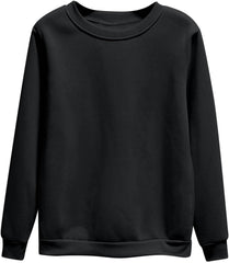 Crewneck Sweatshirts Women Loose Fit Solid Color Pullover Lightweight Long Sleeve Sweatshirt Fall Outfits