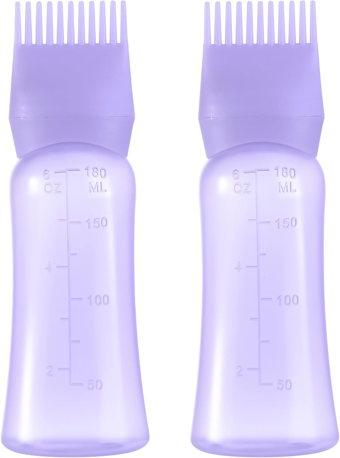 Root Comb Applicator Bottle 6 Ounce Hair Oil Applicator for Hair Dye, Hair Oiler Comb Bottle with Graduated Scale