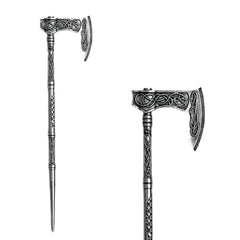 2PCS Retro Viking Hair Sticks – Black Gothic Metal Sword Hair Pins for Women, Perfect for Renaissance Festivals, Halloween, Thick Hair & Updos (RLAL)