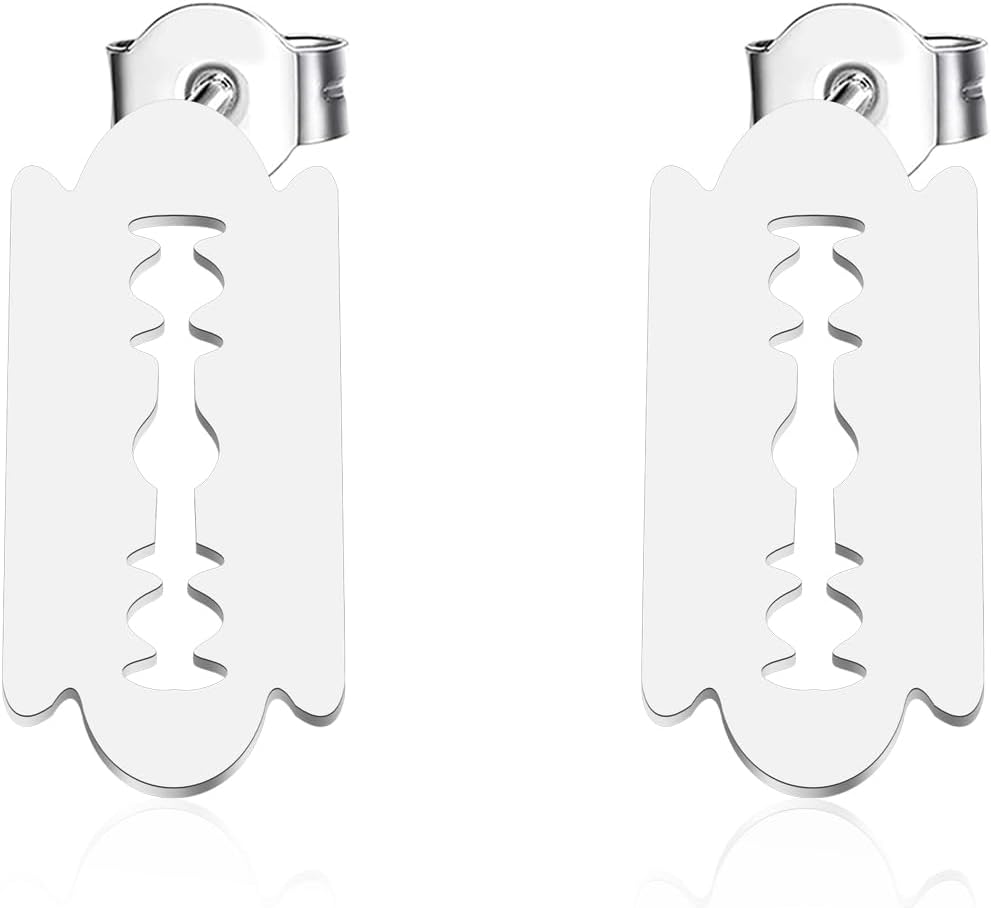 Razor Blade Earring Cool Earring Punk Earring Gothic Jewelry Blade Theme Gift