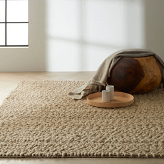 Calvin Klein Riverstone Modern Textured Loop Solid Wool Area Rug
