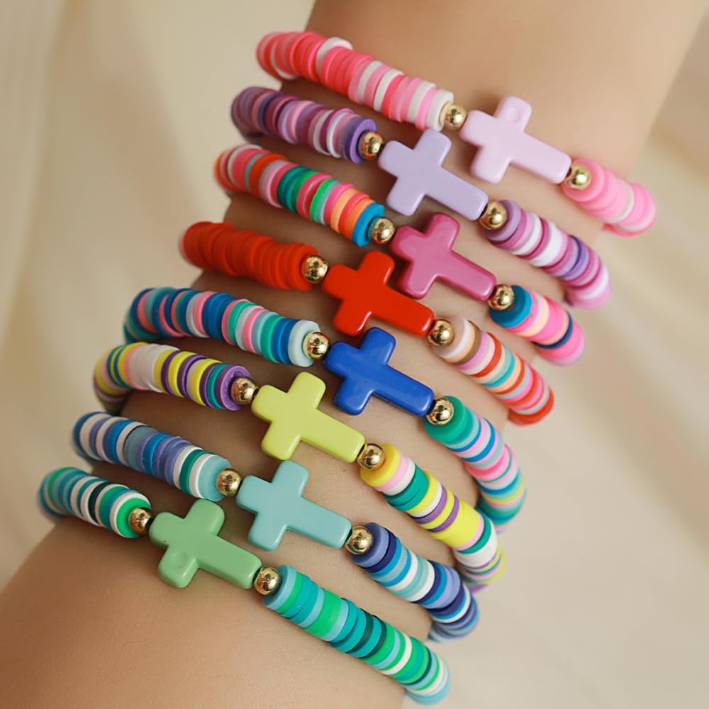 Handmade Friendship Cross Bracelets for Women and Men Adjustable Nylon Rope Braided Christian Jewelry Bulk Set Easter Baptism Gifts fall fashion jewelry womens fashion