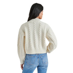 Steve Madden Marcie Cropped Cable Knit Sweater