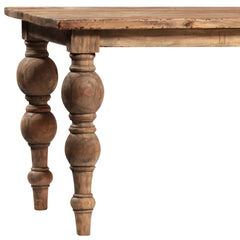 Owen Rectangular Reclaimed Mindi Wood Carved 4-Leg Dining Table