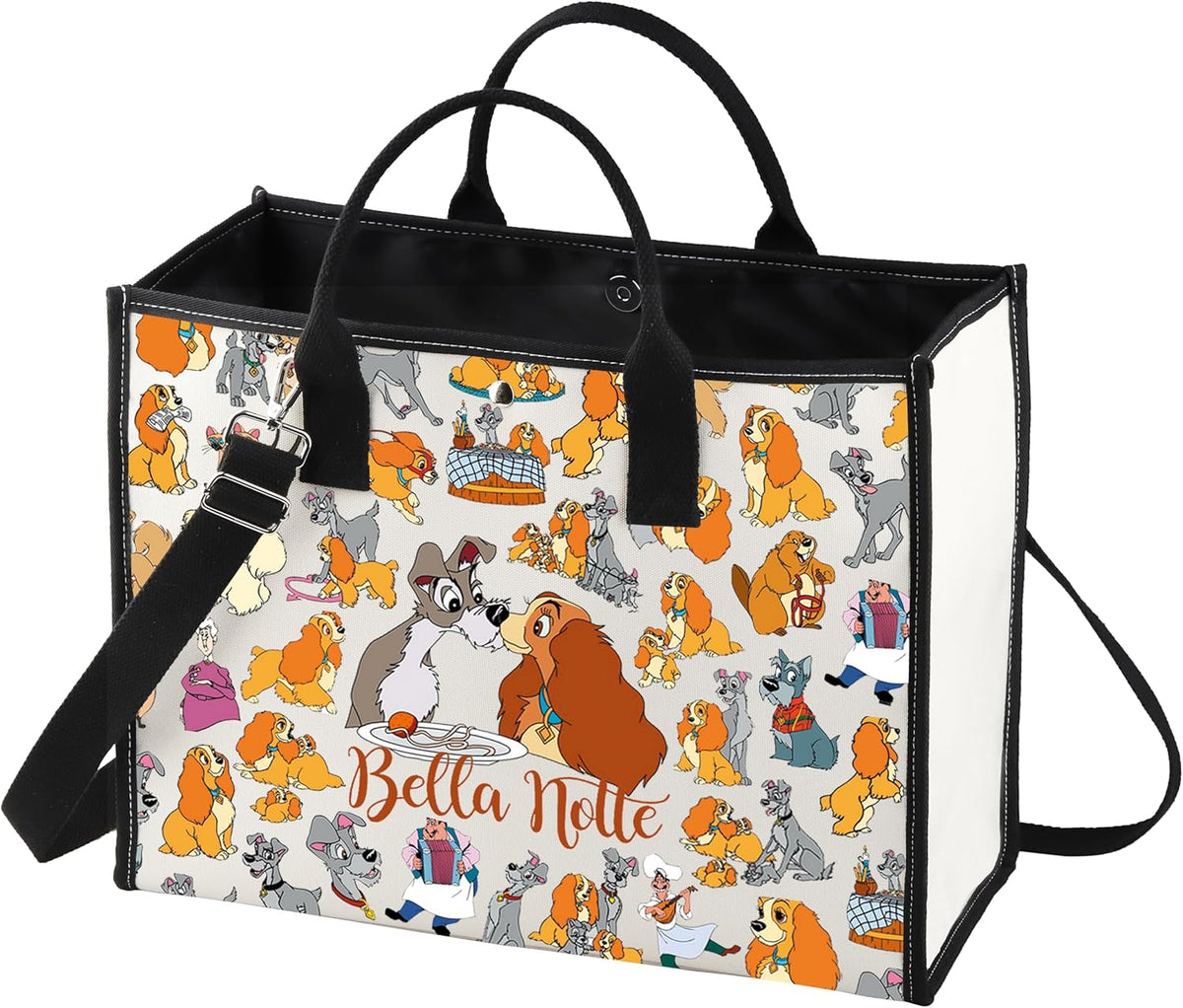 BWWKTOP Lady Dog Crossbody Bag Tramp Fans Gift Bella Notte Shoulder Bag Lady & Tramp Merchandise (Bella Notte BG)