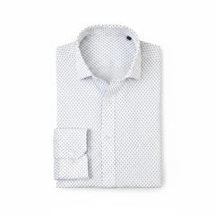 Nautica Men's Wrinkle-Resistant Printed Performance Dress Shirt