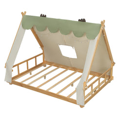 Whimsical Tent House Bed with Lights and Skylight by Harper&Bright Designs