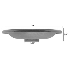 19" Dia Fiber Clay Birdbath Tops