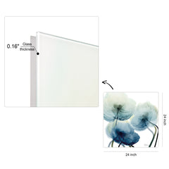 "Unfocused Beuaty 1" Frameless Free Floating Tempered Glass Panel Graphic Wall Art