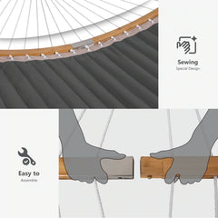 2-person Outdoor Hammock with Stand & Pillow