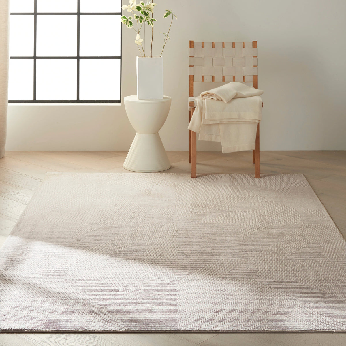 Calvin Klein Orlando Geometric Textured Modern Area Rug