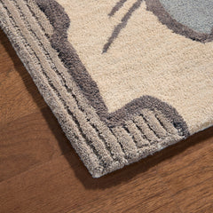 NICOLE MILLER NEW YORK Flora Grandeur Bloom Handcrafted Wool Area Rug