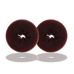 Kitjans Hair Bun Maker, 2PCS Large Ring Style Bun Donut Hair Shaper for Thick and Long Hair, 3.5 Inch/Black