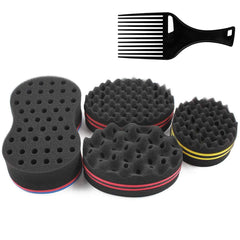 AIR&TREE Magic Barber Sponge Brush for Waves, Dreadlocks, Coils, and Afro Curls - Hair Care Tool with 7 & 16 mm Diameters (1 PCS)