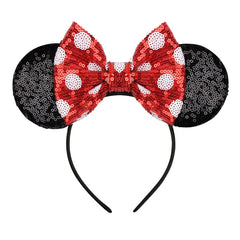 RAZKO Pink Minnie Ears Hair Accessory, Mouse Headband for Women Girls (Birthday Girl-Pink M)
