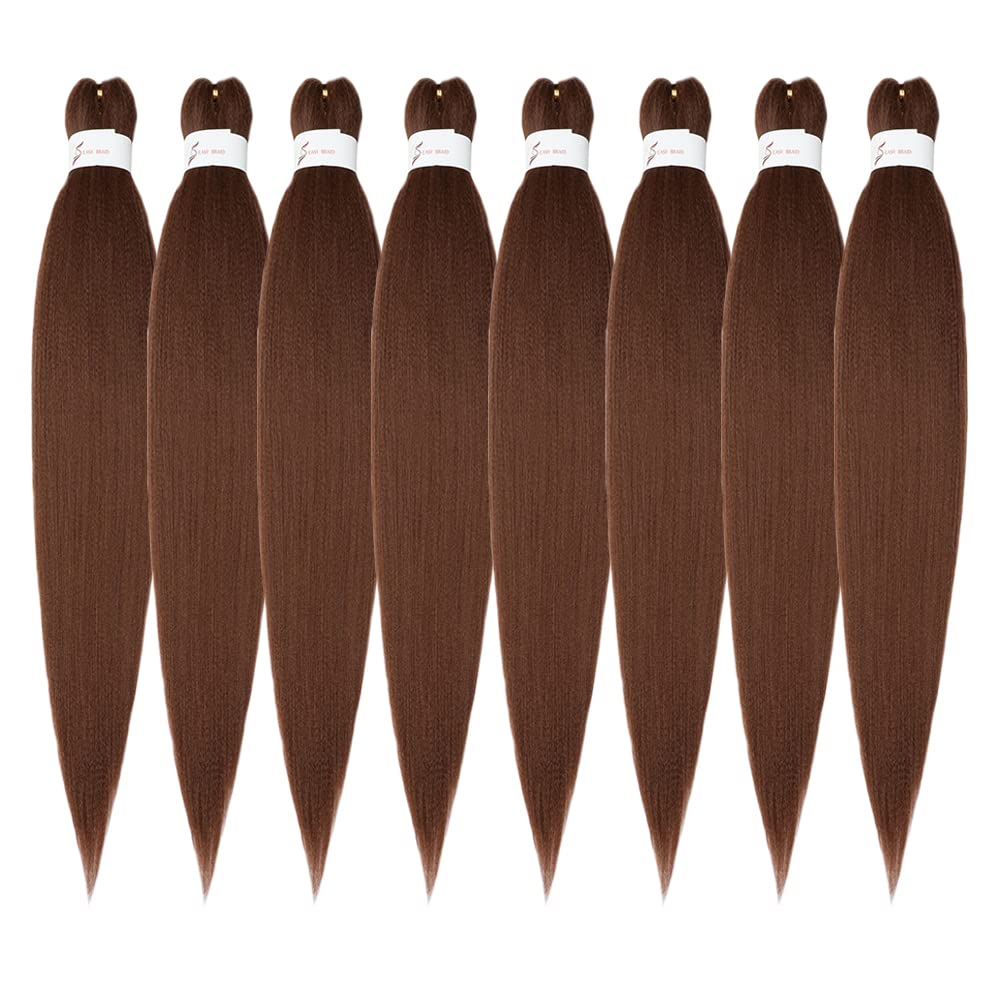 Braiding Hair Pre Stretched 26inch 3 Packs White Braiding hair Extensions Synthetic Crochet Braids, Hot Water Setting Professional Soft Yaki Texture. (26inch(3Packs),White#)