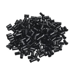 Vlasy Micro Rings Links Beads,3.4mm Microlink Beads Non-Silicone Copper Tubes Microbead for Hair Feathers,I-Tip Hair Extensions (200Pcs, Black)