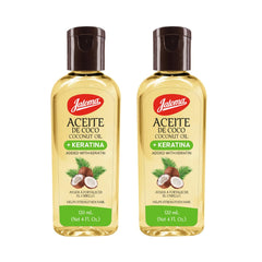 JALOMA Coconut Oil with Keratin to Help Strengthen Hair, 4 Oz Bottle