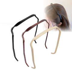 Sunglasses Shape Invisible Hair Hoops-Square Hairband ，Curly Thick Headband ，Square Invisible Hairband for Women & Men (Mixed color(3*pc), large)