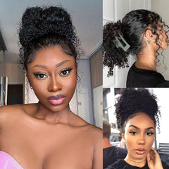 Deep Wave 360 Lace Front Wigs Human Hair 28 Inch Invisi Strap HD Full Lace Front Wigs Human Hair Pre Plucked with Drawstring 180 Density Curly Wig 360 Glueless Lace Frontal Wigs for Women