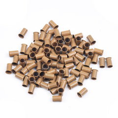 Vlasy Micro Rings Links Beads,3.4mm Microlink Beads Non-Silicone Copper Tubes Microbead for Hair Feathers,I-Tip Hair Extensions (200Pcs, Black)