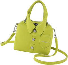 Women's Shirt-Shaped Clutch Purse, Unique Crossbody Bag, Funny PU Leather Handbag With Adjustable Strap, Modern Shoulder Bag