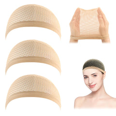 Dreamlover Crochet Wig Caps, Black Mesh Caps for Wigs, 3 Pieces
