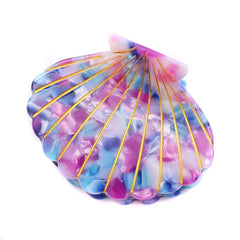 Shell Jaw Clip Hair Claw Clip Clamps Resin Hair Clips Marble Pattern Hairpins Hair Accessories for women Styling Hairdressing (White)