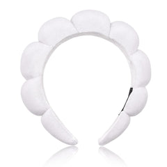 Ayesha Spa Headband for Women Sponge Headband for Washing Face Clouds Soft Hairband Makeup Headbands for Women Girls Shower Makeup Skincare (Black)