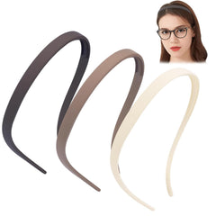 TOBATOBA Flex No Pressure Headbands for Glasses Wearers, Sunglasses Headband No Headache Comfortable Headbands Non Slip, Matte Plastic Hairbands with Teeth, Hair Accessories for Women Girls