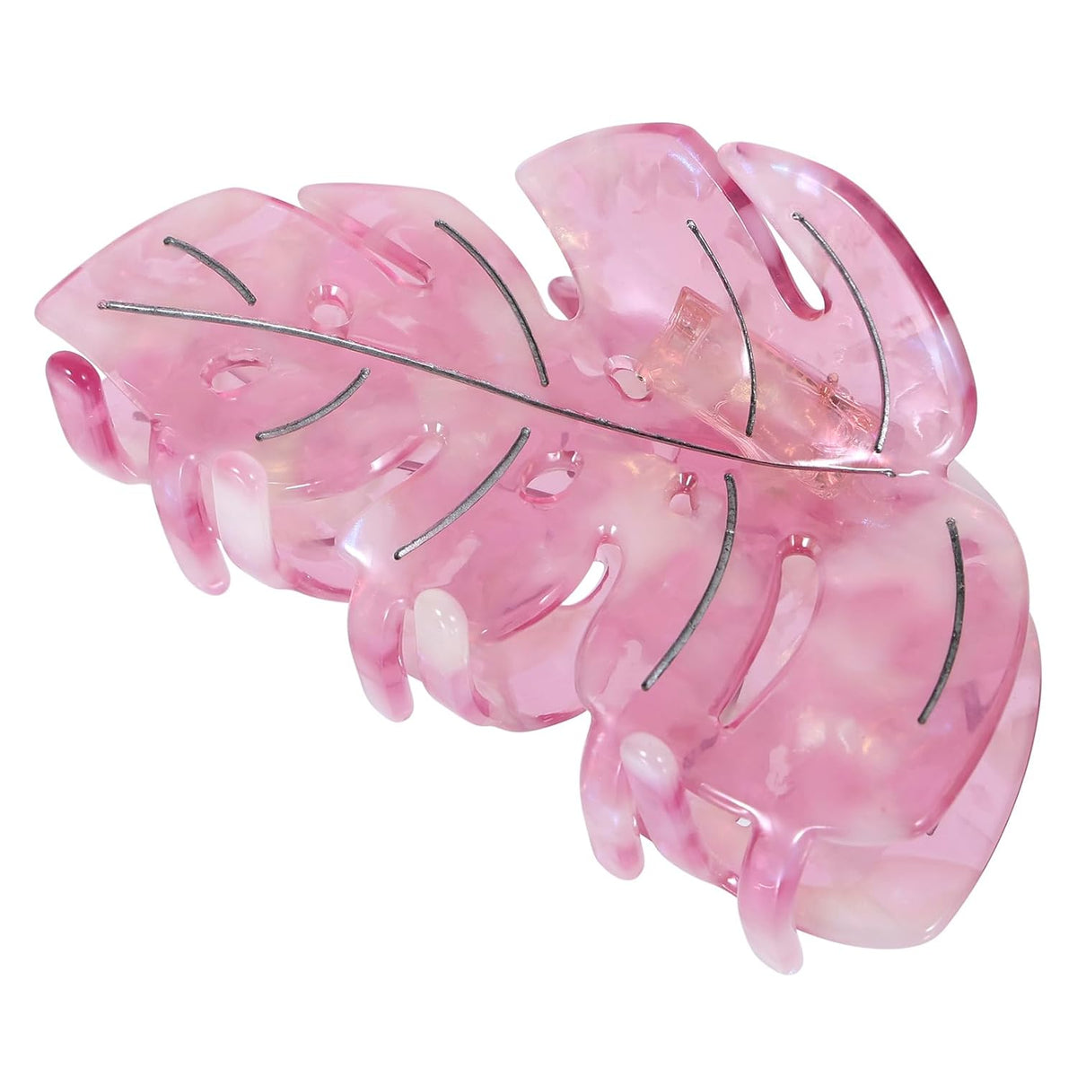 Hair Claw Clip Green Leaf Shape 3.5 Inch Hair Grip Clip French Design Women Girls Spring Hair Accessories Strong Hold for Thick Thin Hair