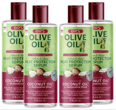 ORS Olive Oil Heat Protection Hair Serum infused with Coconut Oil for Restorative Shine 6 Ounces