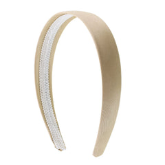 Motique Accessories 1 Inch Satin Hard Headband for Women and Girls