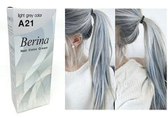 A21 Light Grey Silver Permanent Hair Dye Color Cream Unisex - Punk Style