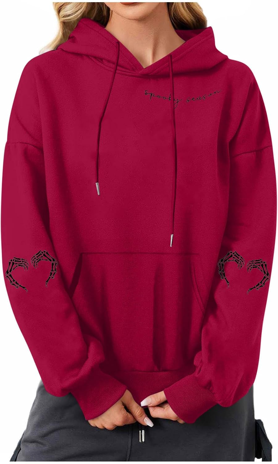 Halloween Sweatshirts for Women Oversized Long Sleeve Pullover Hoodies Casual Graphic Printed 2025 Trendy Hoodies