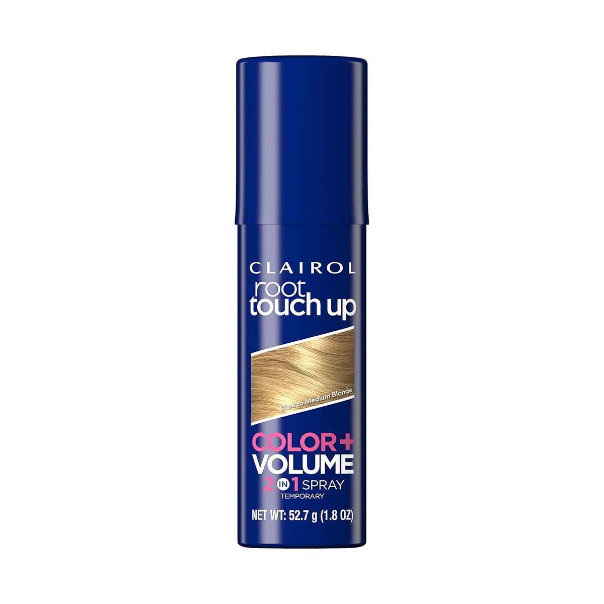 Clairol Root Touch-Up Color + Volume 2-in-1 Temporary Spray, Dark Brown Hair Color, Pack of 1