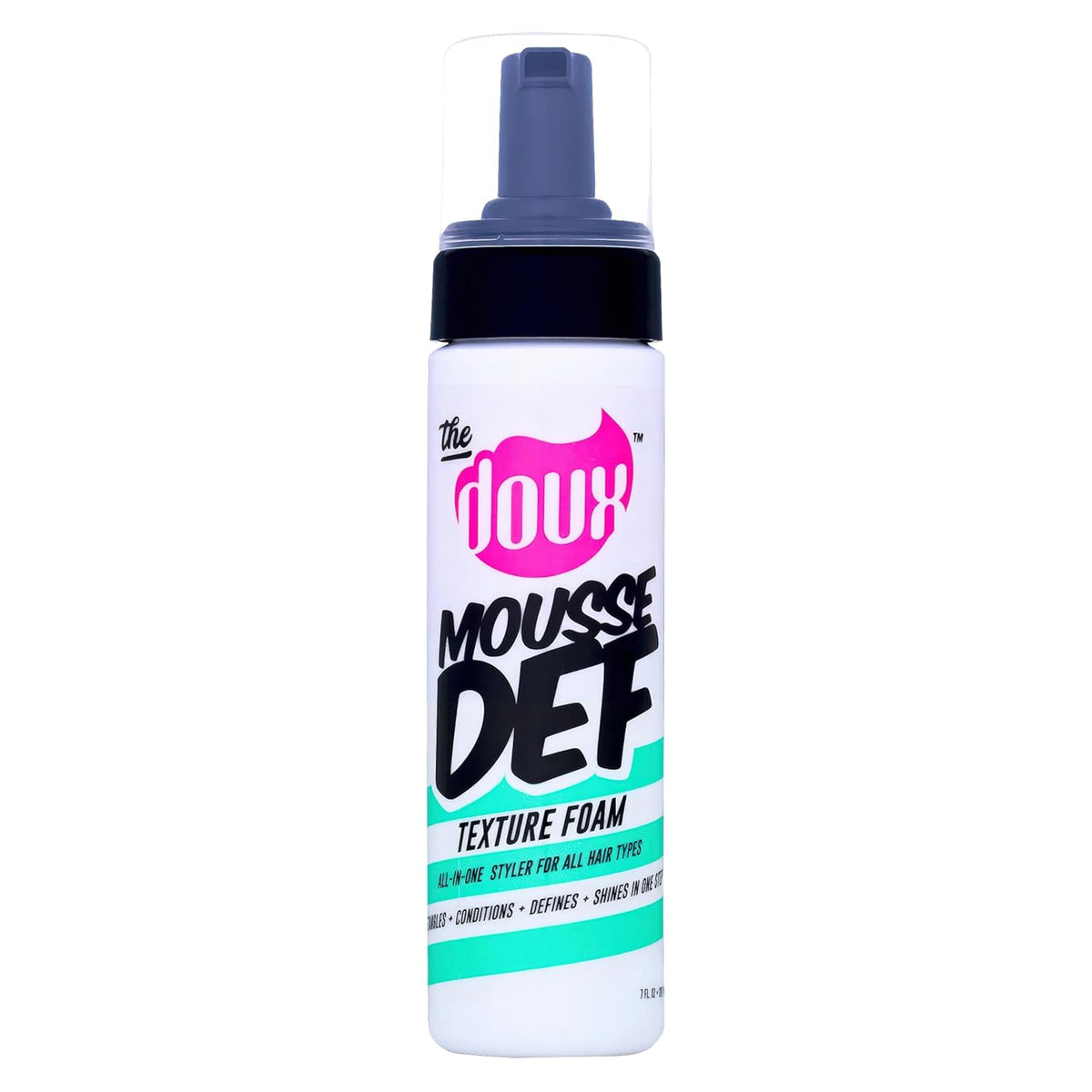 The Doux Multi-Use Mousse for Curly Hair Mousse Def Texture Foam for Styling, Curl Definition, Volume & Shine – Curl Cream Alternative for Textured Hair & Natural Hair Styles