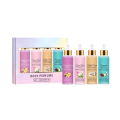 Body Mist Gift Set for Women, Body Fragrance Mist Gift Set, 4-Pack, Body Spray for Women, Travel Size Perfume Set for Girls, 4 Candy Scent Perfume for Women, Scents Lasting 6 Hours