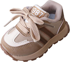 Girls Tennis Shoes Lightweight Thick Sole Sports Sneakers Non Slip Kids Casual Lace-up Running Walking Shoes