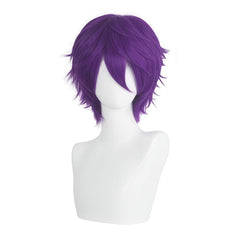 COSPLAZA Short Black Cosplay Wig Spiky Fluffy Heat Resistant Synthetic Hair Emo Wig
