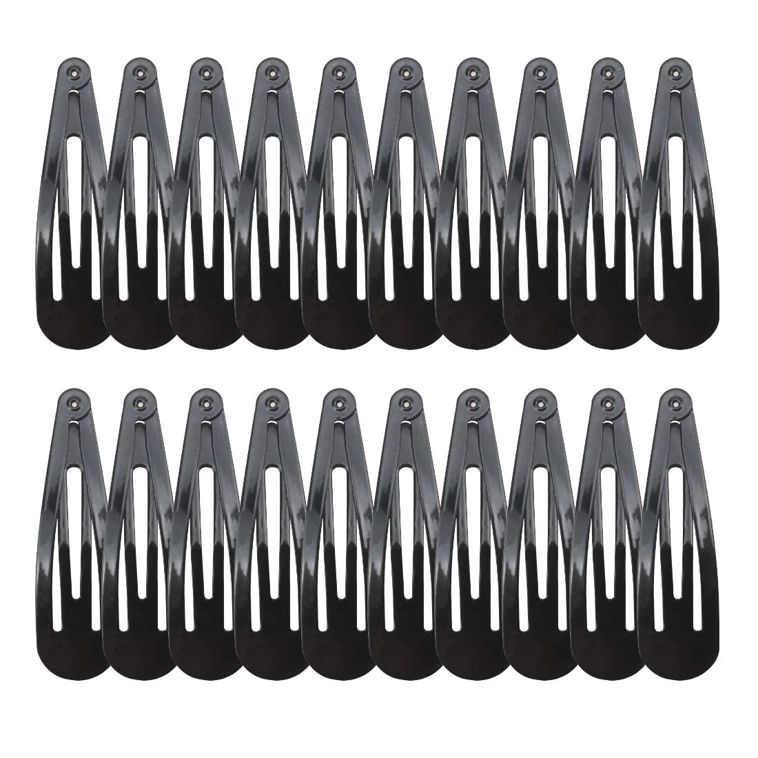 20 Pieces 2.7'' Big Size No Slip Metal Snap Hair Clips Women Barrettes Black Hair Pins (10 black 10 Brown)