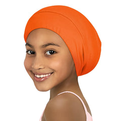 Kids Satin Bonnets for Girls Sleeping: Adjustable for 1-3 Years, Silky Smooth for Frizzy Curly Hair, Breathable and Soft Black