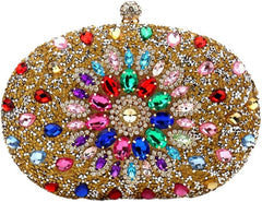 Halemet Rhinestone Evening Bags for Women Formal Sparkly Clutch Purse Trendy Evening Clutch Bag Wedding Prom Cocktail Party