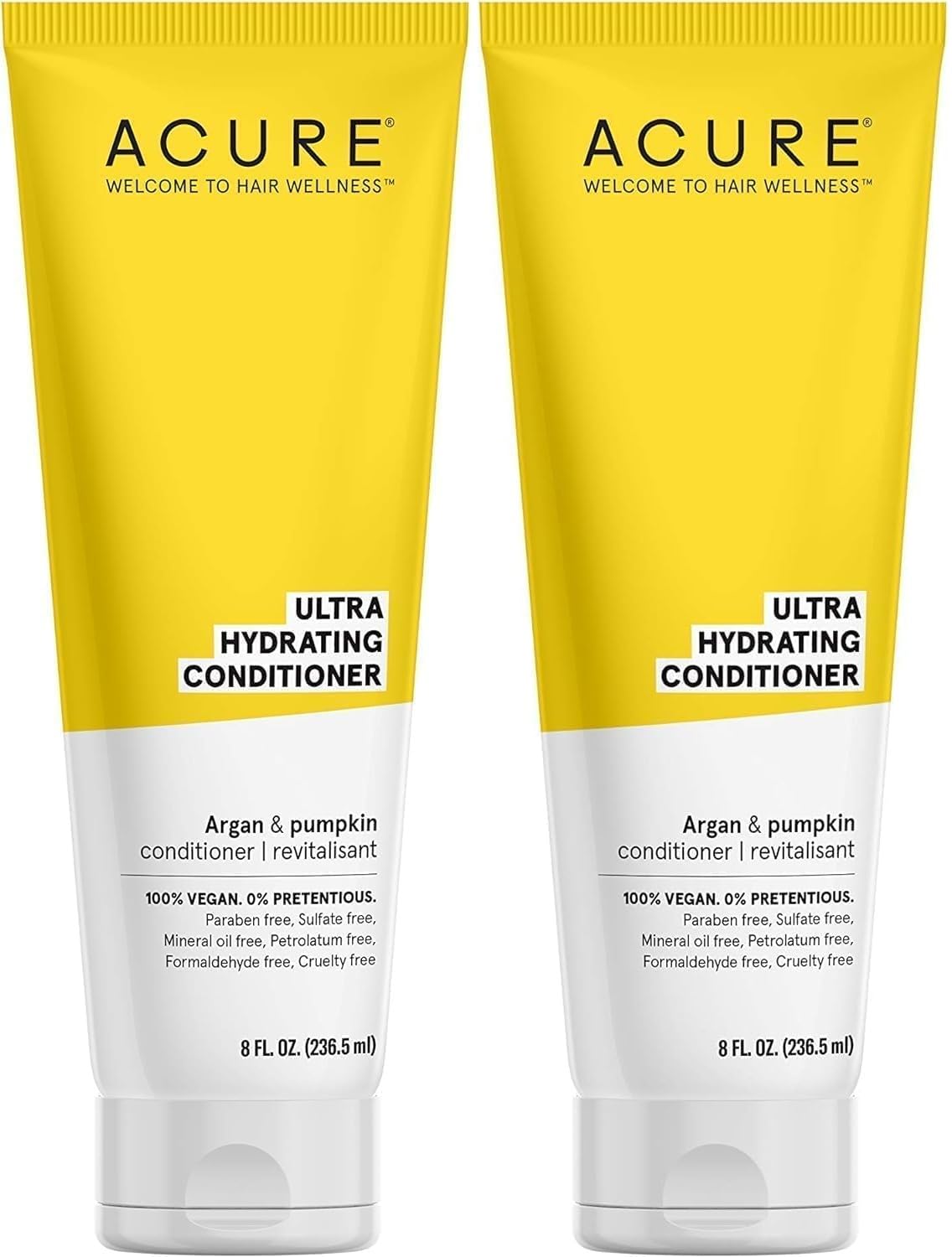 Acure Ultra Hydrating Conditioner - Deep Moisture Conditioner for Women & Men w/ Dry, Damaged, Fine, Dry, Damaged, Color Treated Hair & Scalp w/ Argan Oil, Vegan, Paraben Free, Sulfate Free - 8 fl oz