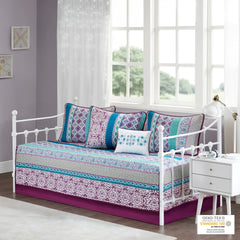 Joni Purple 6 Piece Reversible Daybed Set by Intelligent Design