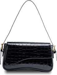 Shoulder Bag for Women Trendy Purse PU Leather Hobo Handbags Clutch Saddle Bag with 2 Removable Stra